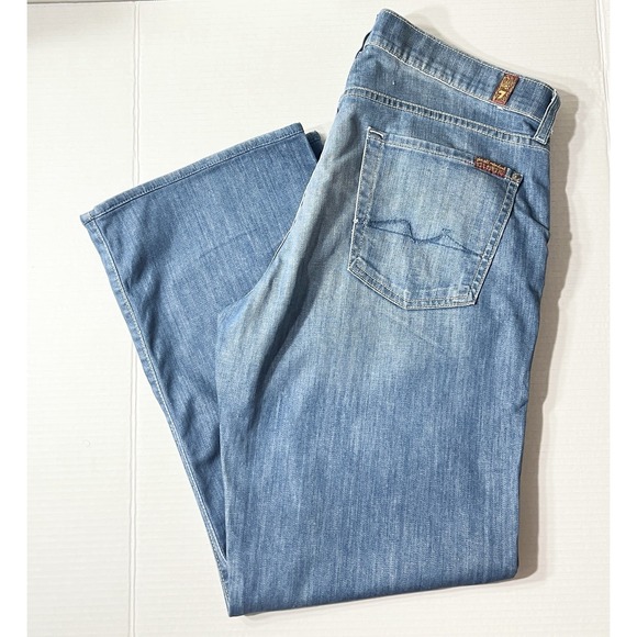7 For All Mankind‎ Jeans Men's 33x28 Relaxed Fit Loose Western Cowboy Short - Picture 1 of 8